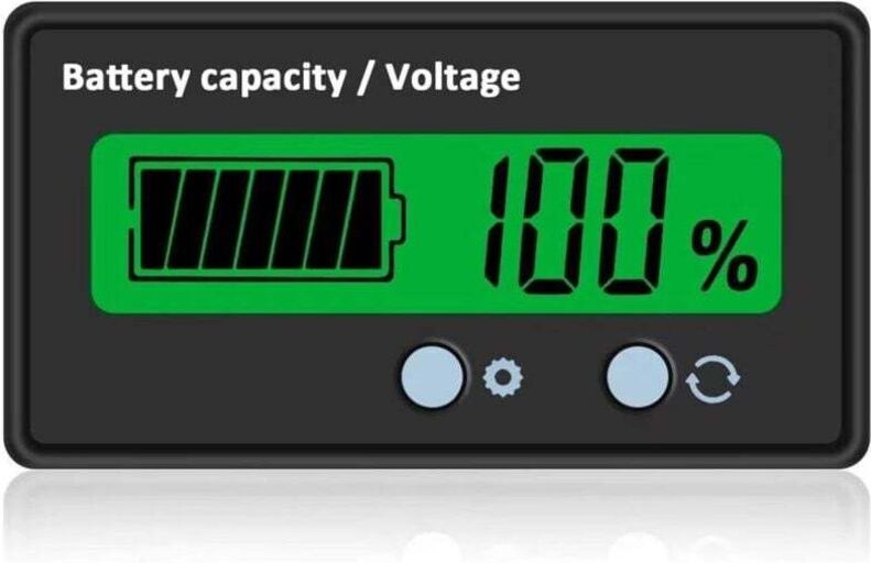 DC-Batteriemessgerät, digitaler Batteriespannungs-Kapazitätsprozentsatz-Monitortester DC 8-63 V Batterieleser
