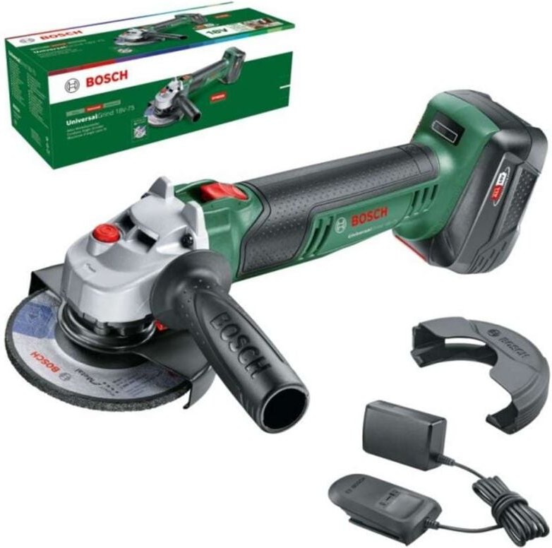 Bosch - Akku-Winkelschleifer UniversalGrind 18V-75, 1 x Akku pba 18V 4.0Ah