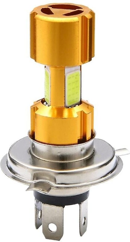 Woosien - Motorrad Led Scheinwerfer Birne H4 12v 18w 2000lm 3 Cob Hi/lo Super Lampe Licht