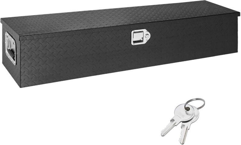 Thumbnail - Mophorn Robuster Werkzeugkasten aus Aluminium für die Ladefläche, Aufbewahrungs-Organizer mit Diamantplatte und seitlich...