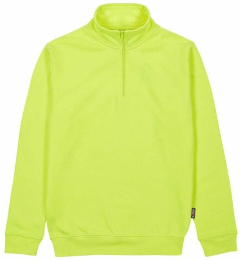Arbeits-Sweatshirt mit halbem Reißverschluss TAUTRA - Gelb M