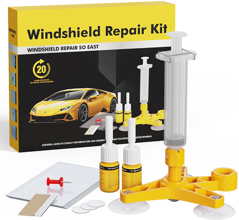 Auto-Windschutzscheiben-Reparaturset – Windschutzscheiben-Reparaturset mit Druckspritzen zur Reparatur von Windschutzsch...