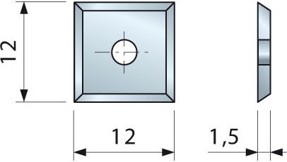 Thumbnail - Plättchen 35° 12x12x1,5 - F03FH02903 -CG08MBA310
