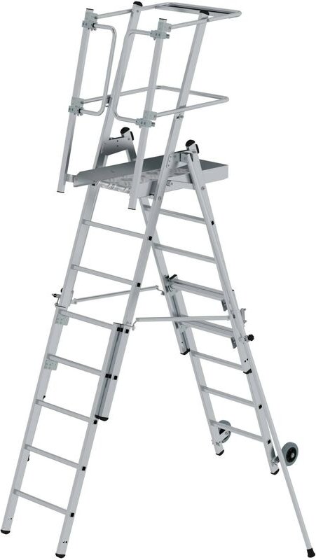 Thumbnail - Plattformleiter FlexxStep 6 Sprossen mit Teleskopaufsatz 2 Sprossen - 052537 - Günzburger Steigtechnik