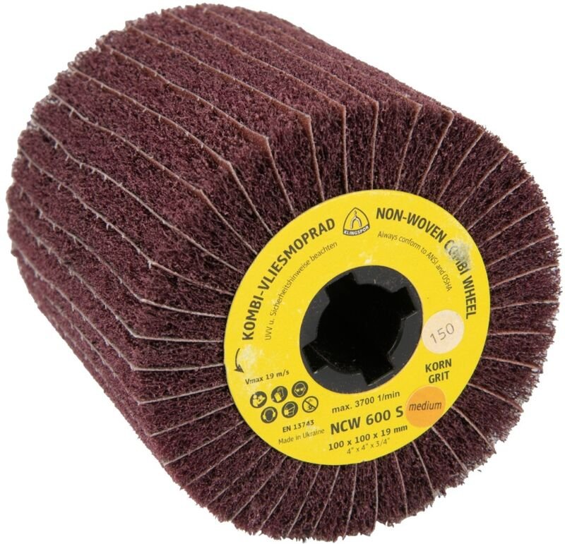 Thumbnail - Klingspor NCW 600 S Vliesmopräder Kombination, 110 x 100 x 19 mm Korn 150 Medium