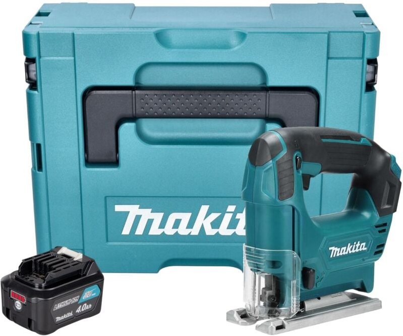 Makita JV 101 DM1J Akku Stichsäge 12 V max. 65 mm + 1x Akku 4,0 Ah + Makpac - ohne Ladegerät