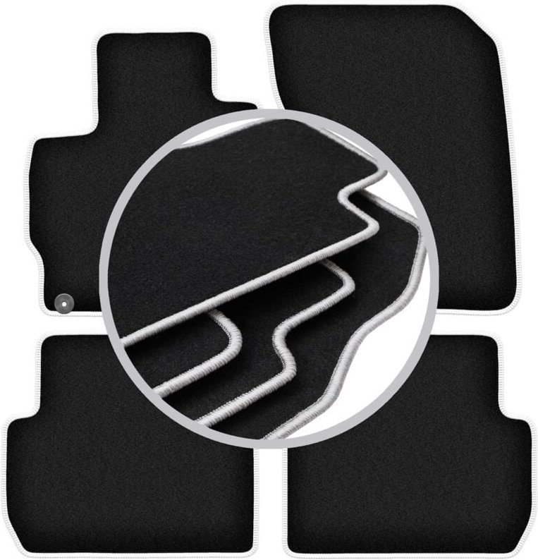 CARLUX-SILVER Autofußmatten für: Mitsubishi Outlander III PHEV SUV (2012-)