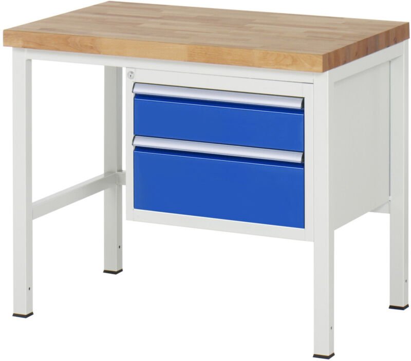 Werkbank 8123A1, B1000xT700xH840mm, 2x Schublade-TA - RAU