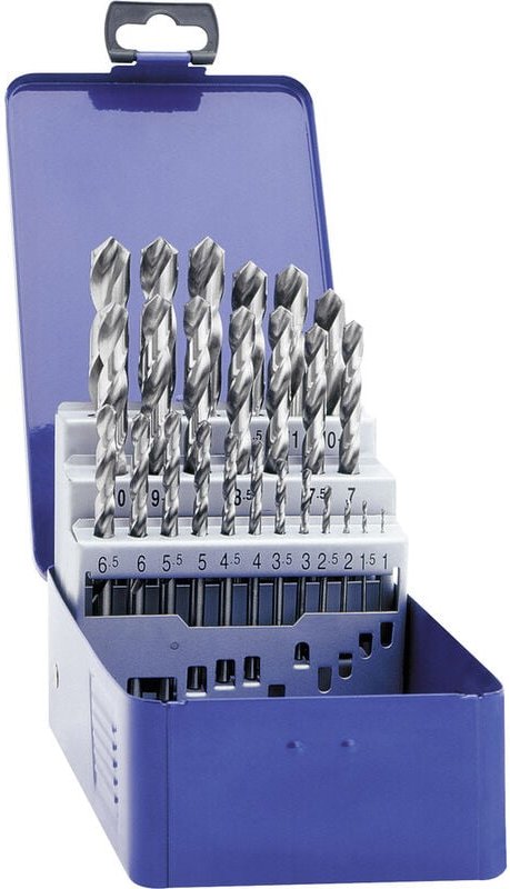 Exact - 32004 hss Metall-Spiralbohrer-Set 25teilig geschliffen din 338 Zylinderschaft 1 Set