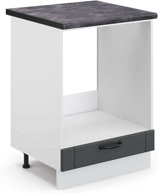 Vicco - Herdumbauschrank Fame-Line, Anthrazit Landhaus, 60 cm , ap Anthrazit