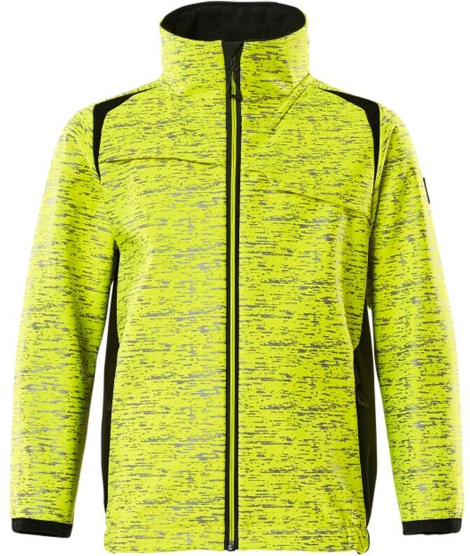 Soft Shell Jacke, Kinder, Reflexeffekte Jacke für Kinder Gr. 164, hi-vis gelb/schwarz - Mascot