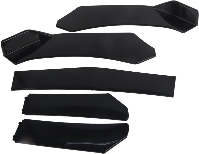 5-teiliges Frontstoßstangen-Lippenkörper-Set, universeller Lippensplitter, Spoiler, Diffusor, Canard-Schutz für Auto - J...