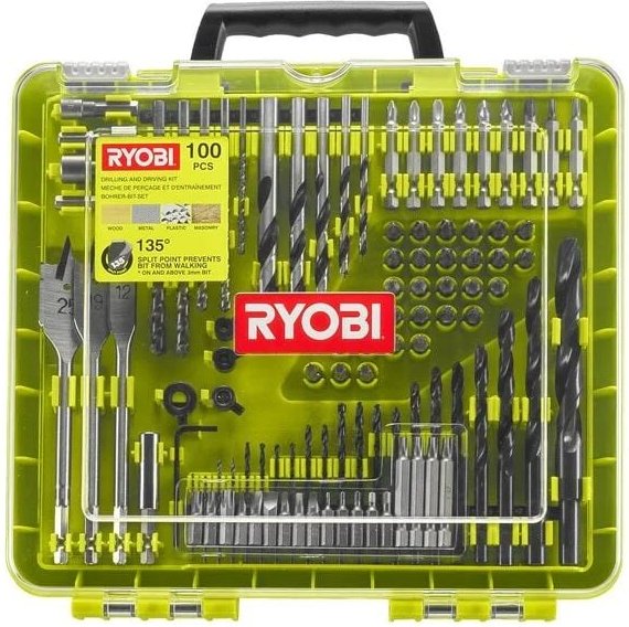 RAKDD100 Kit 100 Bits 1/4' Sechskant-Bits Bohrschrauber - Ryobi