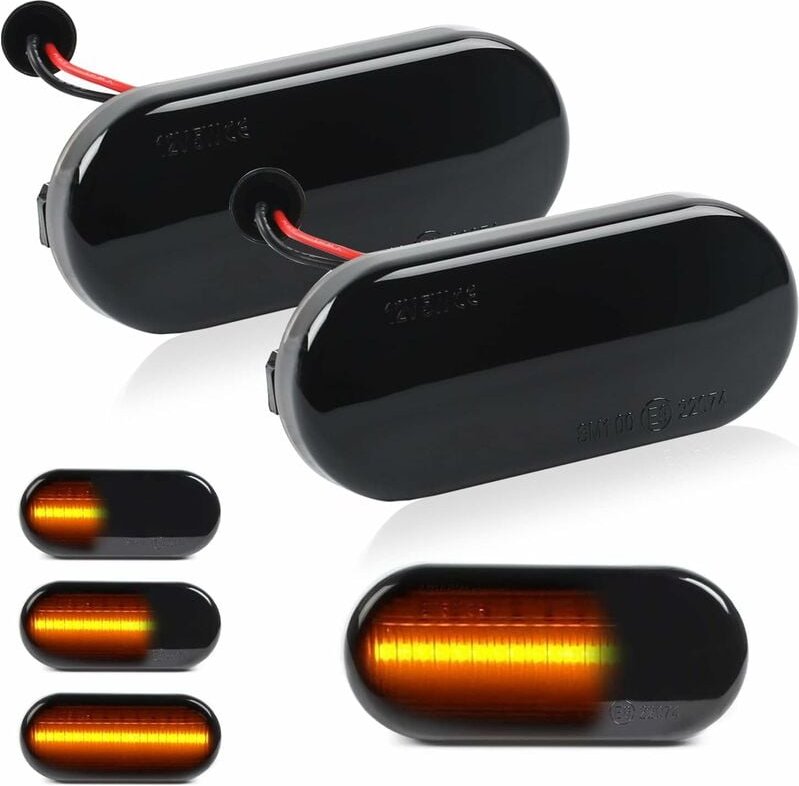 Gotrays - Dynamisches Blinkerlicht, LED-Seitenmarkierungsleuchten, Ersatz für Golf 3, Polo, vw, T5, Sharan, Passat 14805...