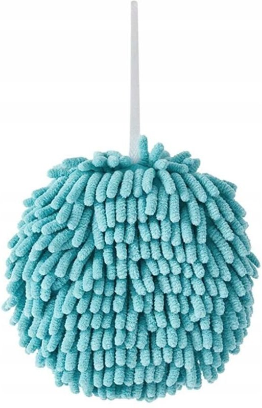 Küchentuch, Badezimmer, Geschirrtuch an einer Schnur mit Haken, türkisfarbene Kugel