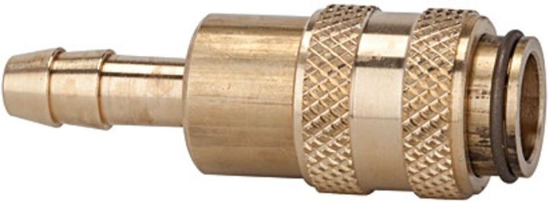 Schnellverschlusskupplung nw 5, Messing blank, Tülle lw 6 - Riegler