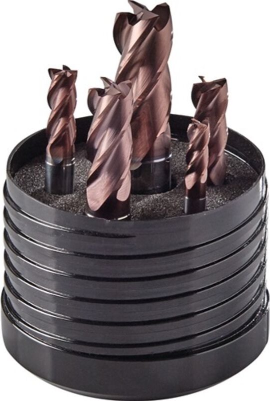 Schaftfräserset ø 6/8/10/12/16 mm Fräsersatz din 6527 l Hartmetall Bohrer - Promat