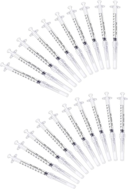 Thumbnail - 20Er-Pack 1-Ml-Kunststoffspritzen mit 27Ga 1/2--Nadel, Spritzen Kappe für , Messung, BewäSserung, Industrie