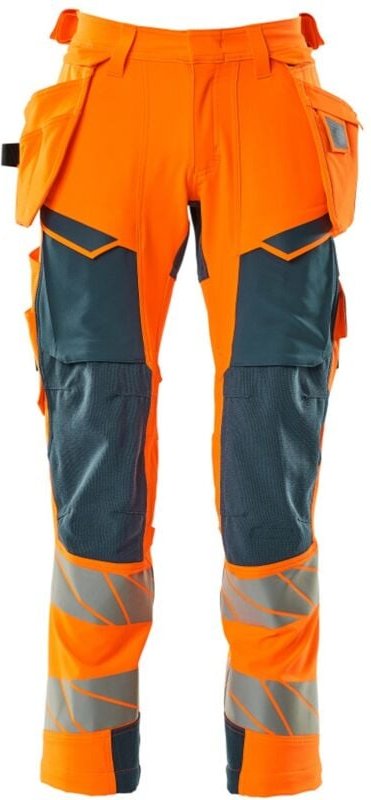 Mascot - Warn-Stretchhose mit Hängetaschen 19031-711 Gr. 94 hi-vis orange/dunkelpetroleum