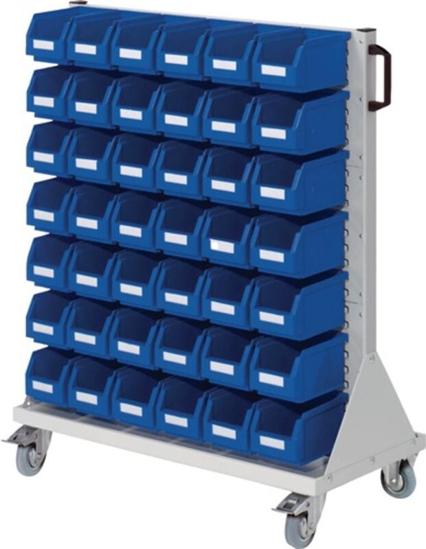 Rollwagen RasterMobil H1230xB1.000xT500mm lichtgrau KastenxGr.42xGr.6 - 7024.53.0713 - Rasterplan