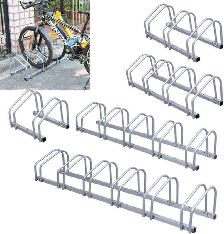 Thumbnail - Fahrradständer,Stahl Aufstellständer Radständer Fahrrad Bike Ständer Metall Platzsparend für 3 Fahrräder - Vingo