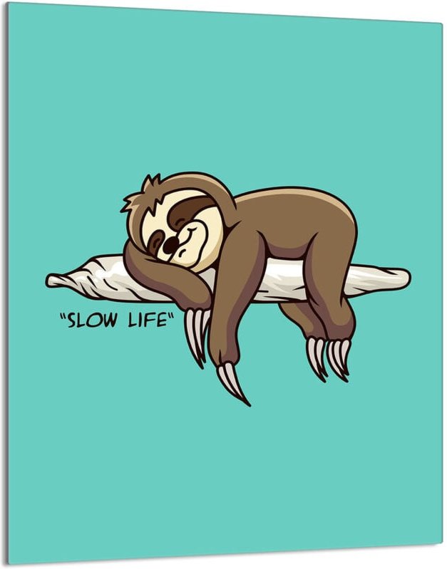 Glasschneidebrett 40x52 Faultier