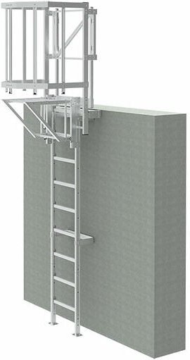 Ortsfeste Steigleitern mit Sperrklappe - Steighöhe 2.50 bis 2.80m - CS28-CVAP