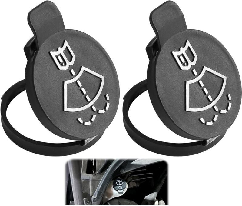 2 Stück Universal 5 cm Scheibenwaschbehälterdeckel Wischwasserbehälterabdeckung für Auto-Scheibenwaschbehälter für Model...
