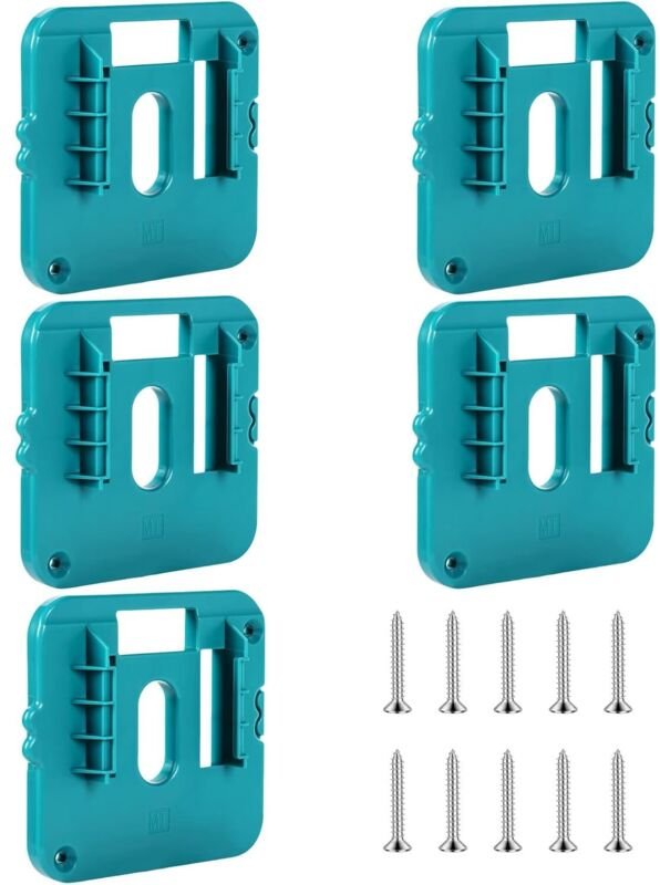 5er-Pack Batteriehalter – Werkzeughalterung – Für die einfache Installation in Garagen und Wartungsräumen – Schnelle Ins...