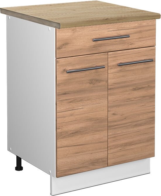 Thumbnail - Vicco - Küchenunterschrank Fame-Line, Goldkraft Eiche, 60 cm mit Schublade, ap Eiche