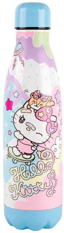 Hello Kitty Wärmflasche - Edelstahl - 500 ml - Design-Skateboard - Blau - Konix