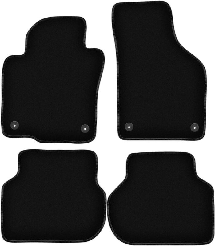 BASIC schwarze Veloursmatten für: Volkswagen Jetta VI Limousine, Kombi, Variant (2010-2018)