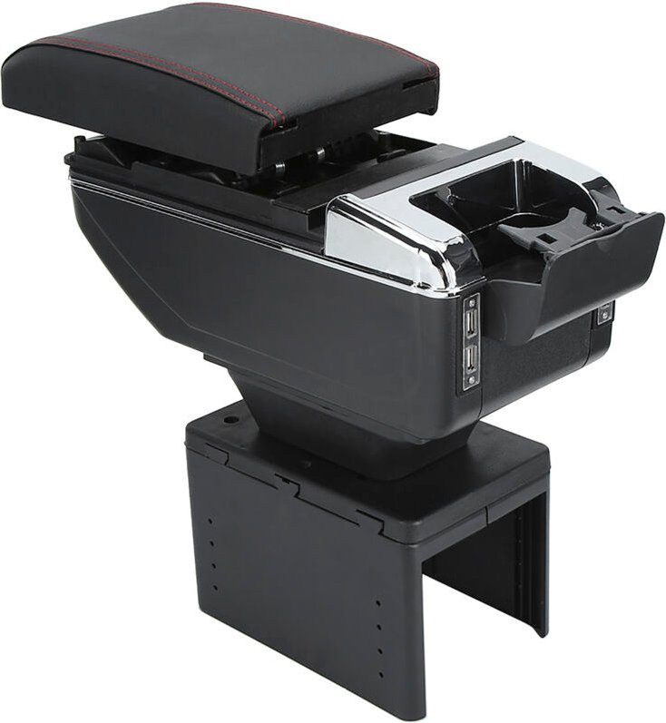 Mittelarmlehne universal auto,Kopfstütze und Armlehne Universal Car Center Console Armrest Box Container Verstellbar mit...