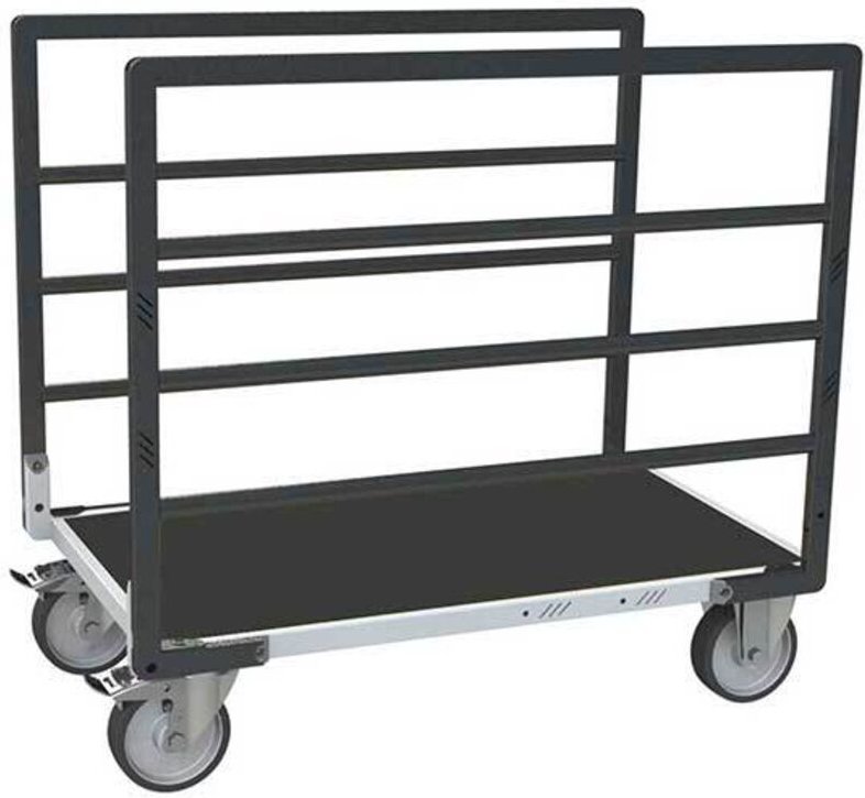 Modularer Plattformwagen mit 2 Bordwänden - Rutschfeste Platte 1005x555mm - Tragfähigkeit 500kg - 806724533