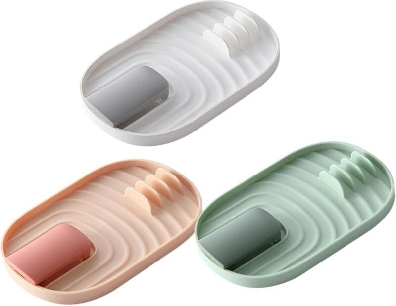 Csparkv - 3er-Set Topfdeckelhalter, Schlitzkorb, Küchenutensilienhalter, Besteckkästen, Rührstäbchen, Anti-Heiß-Deckelha...