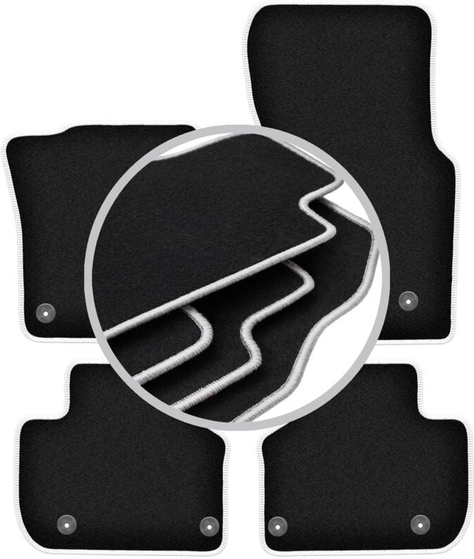 CARLUX-SILVER Autofußmatten für: Jaguar XF X260 Limousine, Kombi (2016-)