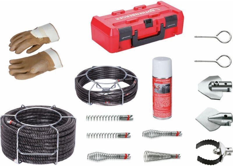 Rothenberger - Spiralen-/Werkzeugset 16tlg.m.Standardspiralen 16-22mm