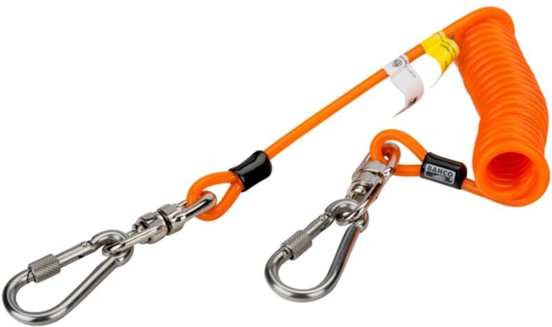 Aufrollbare Sicherungsleine mit drehbarem Karabiner, 3 kg, 1,7 m - Bahco