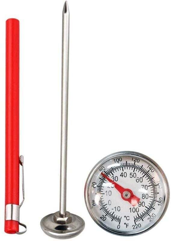 KZQ - Garten-Bodentemperatur-Thermometer, 125 mm Edelstahl-Bodentemperaturmessgerät, Gartenzubehör, Kompost-Thermometer ...