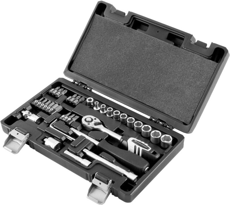 Profi-Ratschen-Set, 4011, 1/4 Zoll Umschaltknarre, 35-teilig - Stahlwerk