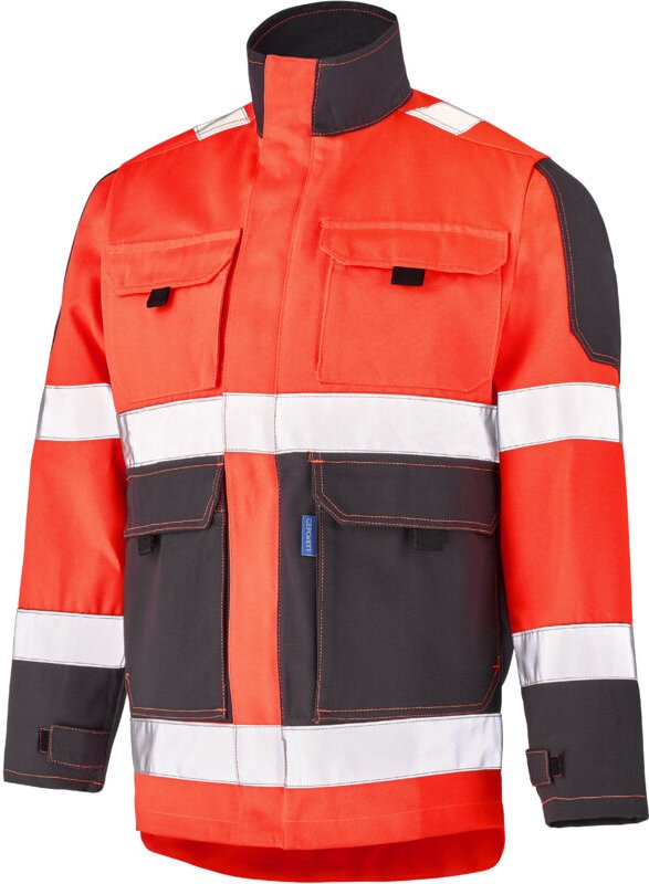 Technische Neongelbe Jacke Rot Neon / Anthrazit 2xl