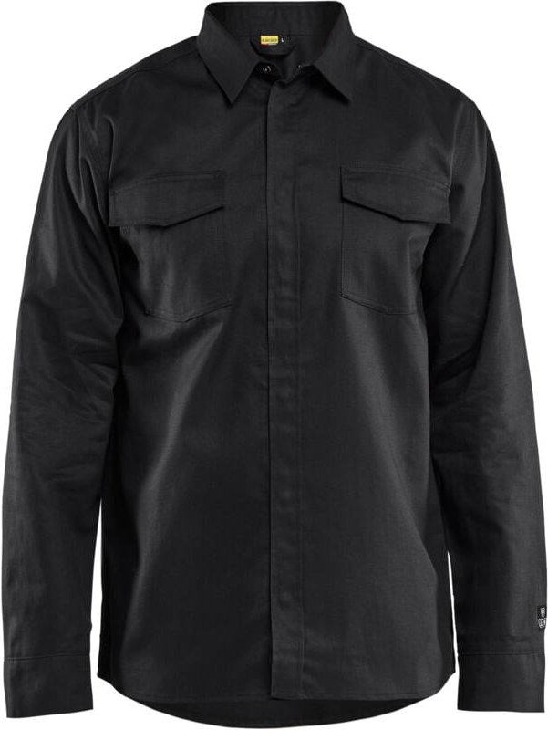 Flammenhemmendes Arbeitshemd 3226 - Schwarz XXXL