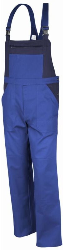 Qualitex Latzhose basic 2-farbig, Größe: 60, Farbe: kornblau/marine