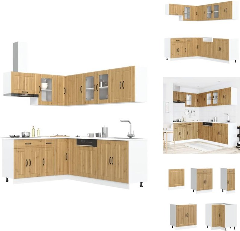 11-tlg. Küchenschrank-Set Lucca Artisan-Eiche Holzwerkstoff - Küchenschrank-Set - Küchenschrank-Sets - Küchenzeile Einba...