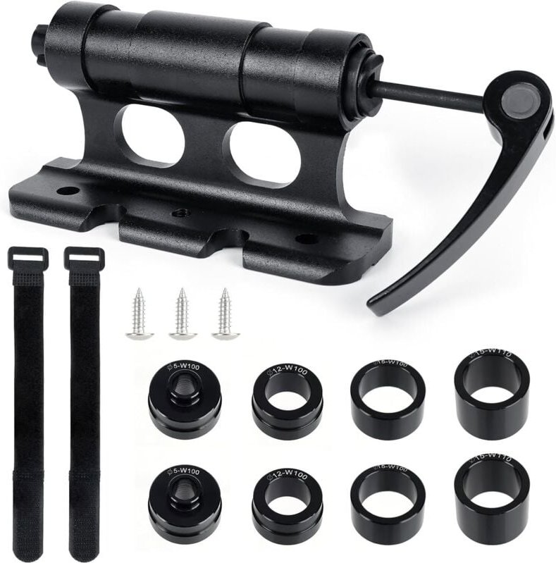 Fahrradgabelhalterung, Fahrradgabelhalterung fürs Auto mit 2 Befestigungsgurten, Autofahrradträger aus Aluminiumlegierun...