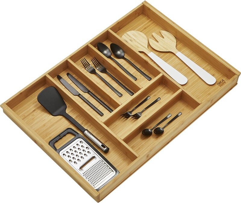 Thumbnail - So-tech - orga-box 1 bambus Besteckeinsatz für Schubkästen mit 500 mm Tiefe 7 Fächer, für Blum Tandembox / Antaro Schubl...