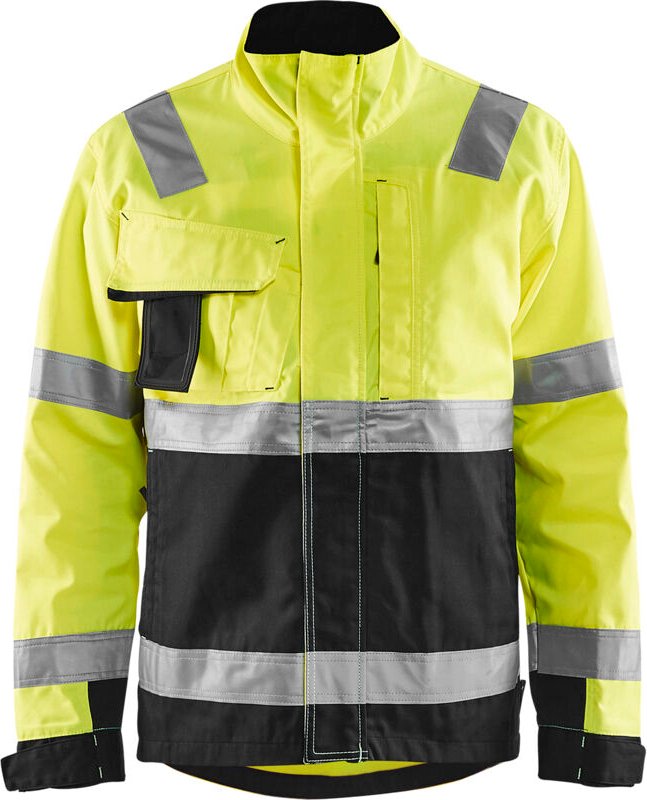 Thumbnail - Hochsichtbare Arbeitsjacke 4064 - Neon Gelb/Schwarz M