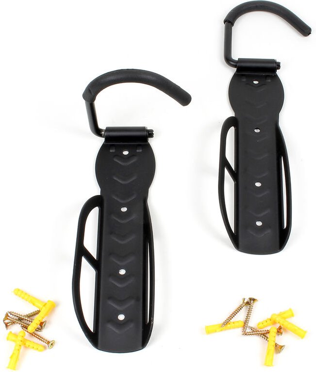 Xpotool - Wiltec Fahrradwandhalter für 2 Räder je 30kg 12x10x26,5 cm, platzsparende Wandhaken, Fahrradhalter auch für e ...