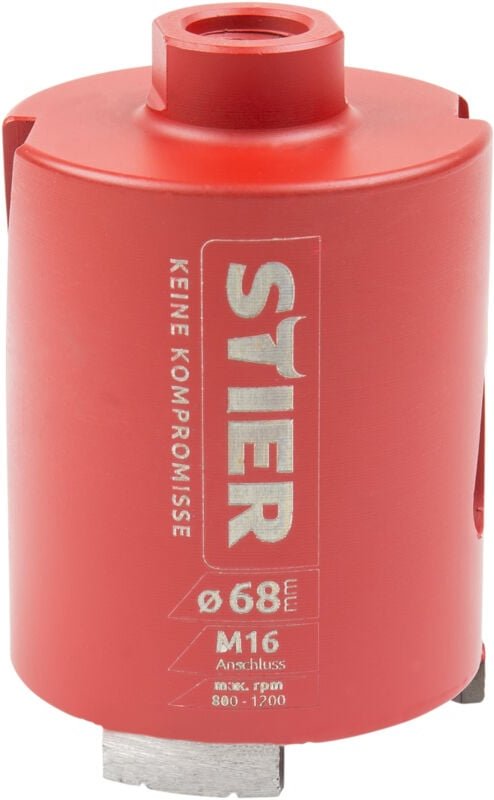 Dosensenker Universal Seitenschlitz M16, 68 mm, Steckdosen, Dosenbohrer, Bohrkrone für Steckdose, Kernbohrer - Stier