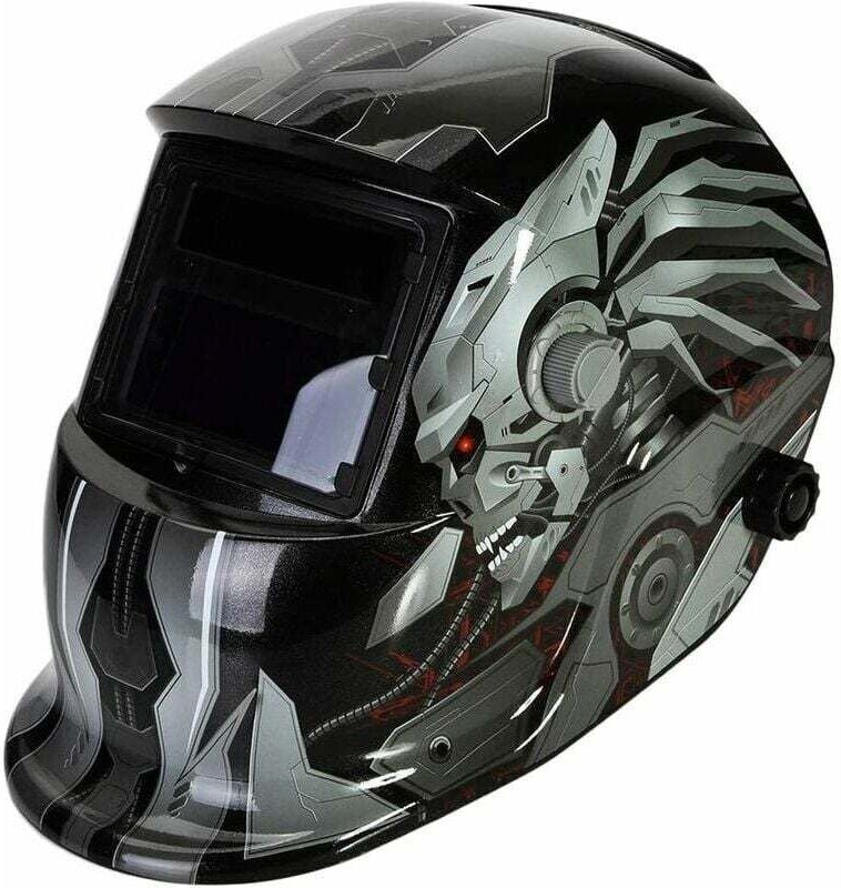 CHOYCLIT Automatik Schweißhelm Schweißhelm mit 2 Gläsern und 2 einstellbaren Verdunkelungsfiltersensoren DIN9 13 für ARC...